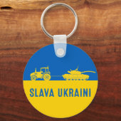 Oekraïense boer steelt tankt Russische tank Sleutelhanger (Voorkant)