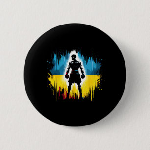 Oekraïense Bokser Patriotisch Boksen Vechters Oekr Ronde Button 5,7 Cm