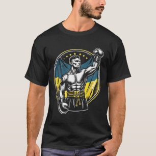 Oekraïense bokser Patriotische bokser Oekraïne Vla T-shirt