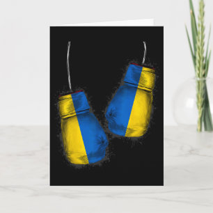 Oekraïense Boksliefhebbers Cadeaus Vlag Vecht Hand Kaart