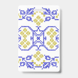 Oekraïense borduurwerk in de kleuren van de Oekraï Badge