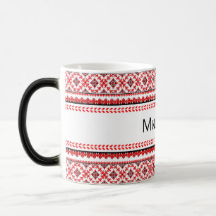 Oekraïense borduurwerk rode koffie Mok
