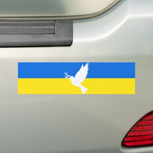 Oekraïense Bumpersticker voor vredesvrijheid (Op auto)