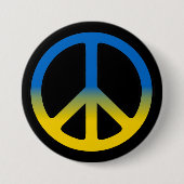 Oekraïense Button voor vredesgebaren Klassieke Ron (Voorkant)