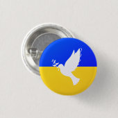 Oekraïense Buttonnen Dove of Peace Support Freedom Ronde Button 3,2 Cm (Voorkant /achterkant)