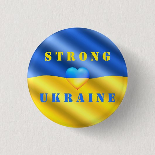 Oekraïense Buttonnen steunen Oekraïne Ronde Button 3,2 Cm (Voorkant)