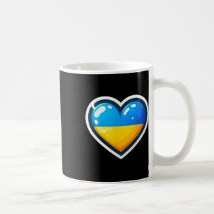 Oekraïense Bynner-fan Oekraïense vlag Cute Heart Koffiemok