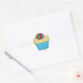 Oekraïense cupcake door Vera Trembach Ronde Sticker (Envelop)