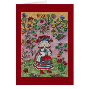 Oekraïense danser en Flowers Folk Art