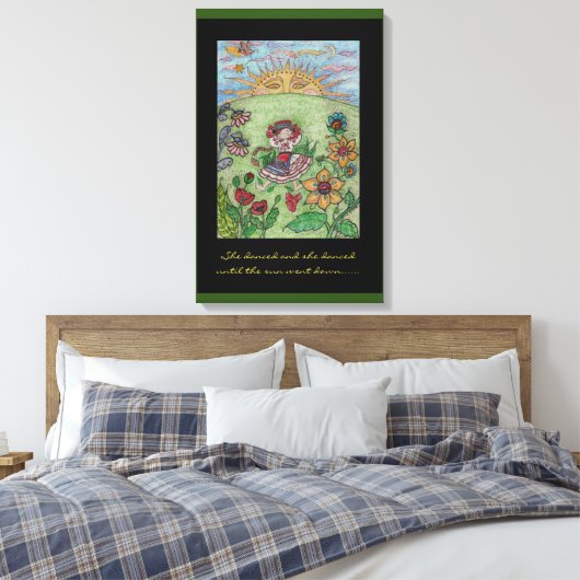 Oekraïense dansers Folk Art Canvas Afdruk (Insitu (Slaapkamer))