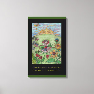 Oekraïense dansers Folk Art Canvas Afdruk