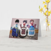 Oekraïense Doll Kaart (Gele Bloem)