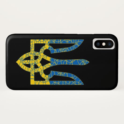 Oekraïense driekleurige getextureerde vlag van Oek Case-Mate iPhone Case (Achterkant (horizontaal))