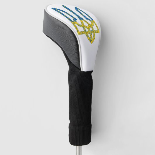 Oekraïense driekleurige getextureerde vlag van Oek Golfheadcover (Schuin)