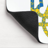 Oekraïense driekleurige getextureerde vlag van Oek Muismat (Hoek)