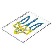 Oekraïense driekleurige getextureerde vlag van Oek Notitieboek (Linkerzijde)