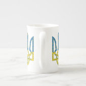 Oekraïense driekleurige getextureerde vlag van Oek Porselein Kop (Achterkant)