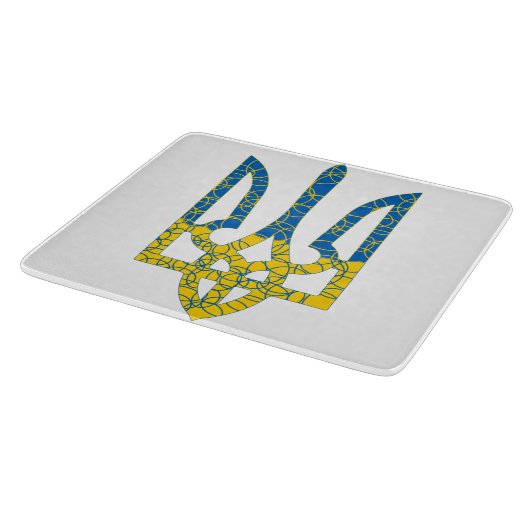 Oekraïense driekleurige getextureerde vlag van Oek Snijplank (Hoek)