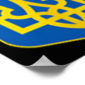 Oekraïense drietand embleem wapen logo poster (Hoek)