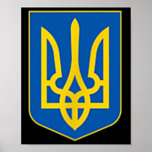 Oekraïense drietand embleem wapen logo poster (Voorkant)
