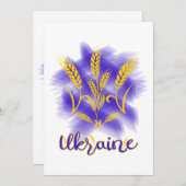 Oekraïense drietand gemaakt van tarweoor bedankkaart (Voorkant / Achterkant)