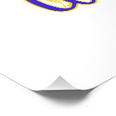 Oekraïense drietand gemaakt van tarweoor foto afdruk (Hoek)