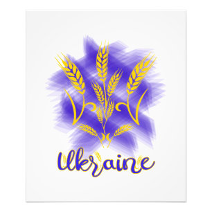 Oekraïense drietand gemaakt van tarweoor foto afdruk