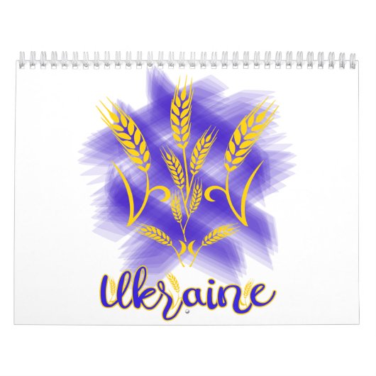 Oekraïense drietand gemaakt van tarweoor kalender (Hoes)
