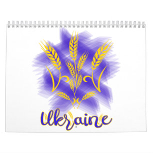 Oekraïense drietand gemaakt van tarweoor kalender