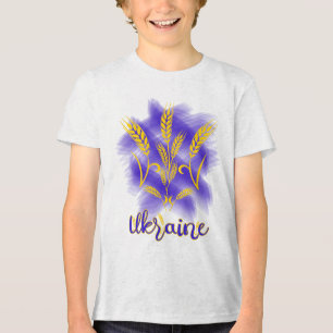 Oekraïense drietand gemaakt van tarweoor Tri-Blend shirt
