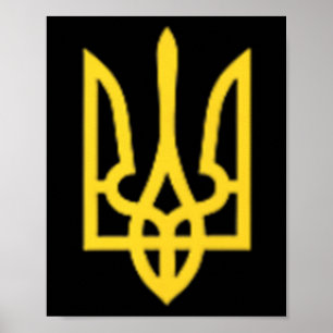 Oekraïense Drietand - Oekraïense Tryzub-symbool Poster