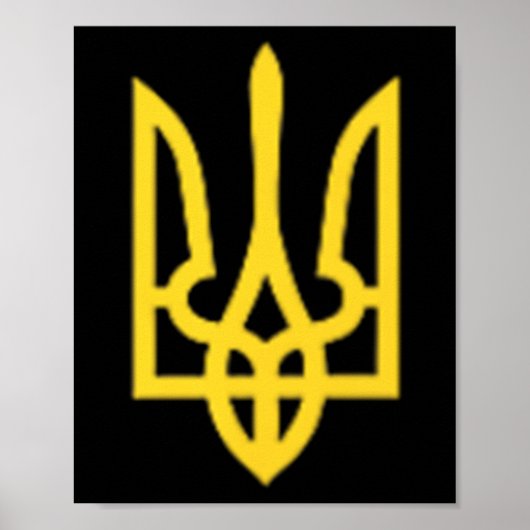 Oekraïense Drietand - Oekraïense Tryzub-symbool Poster (Voorkant)