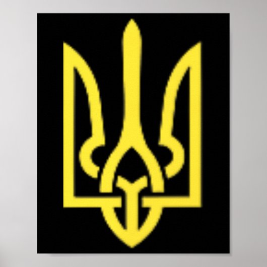 Oekraïense Drietand - Oekraïne Tryzub Symbool Poster (Voorkant)
