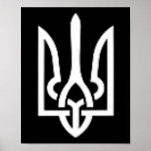Oekraïense Drietand Symbool - Oekraine Tryzub Patr Poster