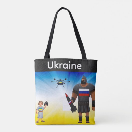 Oekraïense drone dominantie tote bag (Achterkant)