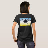 Oekraïense Drone Zwart T-shirt (Achterkant volledig)