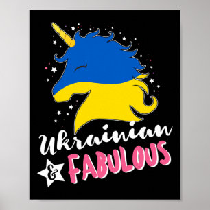 Oekraïense Eenhoorn Oekraïense Vlag  Poster