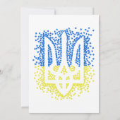 Oekraïense embleem drietand tryzub verstrooiing ha bedankkaart (Achterkant)