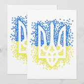 Oekraïense embleem drietand tryzub verstrooiing ha bedankkaart (Voorkant / Achterkant)