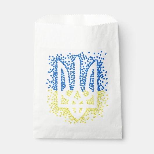 Oekraïense embleem drietand tryzub verstrooiing ha bedankzakje (Voorkant)