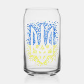 Oekraïense embleem drietand tryzub verstrooiing ha blikvorm glas (Achterkant)