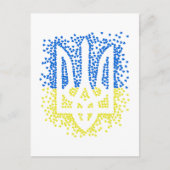 Oekraïense embleem drietand tryzub verstrooiing ha briefkaart (Voorkant)