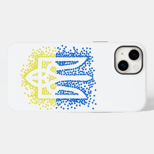 Oekraïense embleem drietand tryzub verstrooiing ha Case-Mate iPhone case (Achterkant (horizontaal))