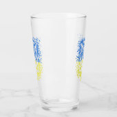 Oekraïense embleem drietand tryzub verstrooiing ha glas (Links)