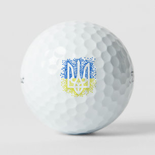 Oekraïense embleem drietand tryzub verstrooiing ha golfballen