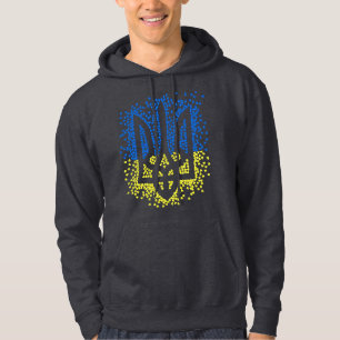 Oekraïense embleem drietand tryzub verstrooiing ha hoodie