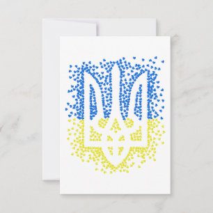 Oekraïense embleem drietand tryzub verstrooiing ha kaart