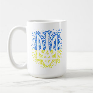 Oekraïense embleem drietand tryzub verstrooiing ha koffiemok