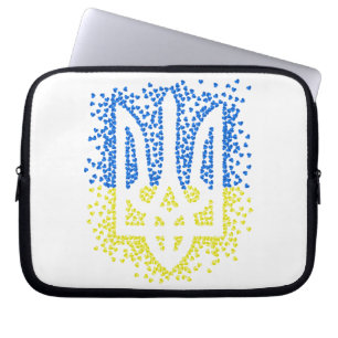 Oekraïense embleem drietand tryzub verstrooiing ha laptop sleeve