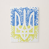 Oekraïense embleem drietand tryzub verstrooiing ha legpuzzel (Verticaal)